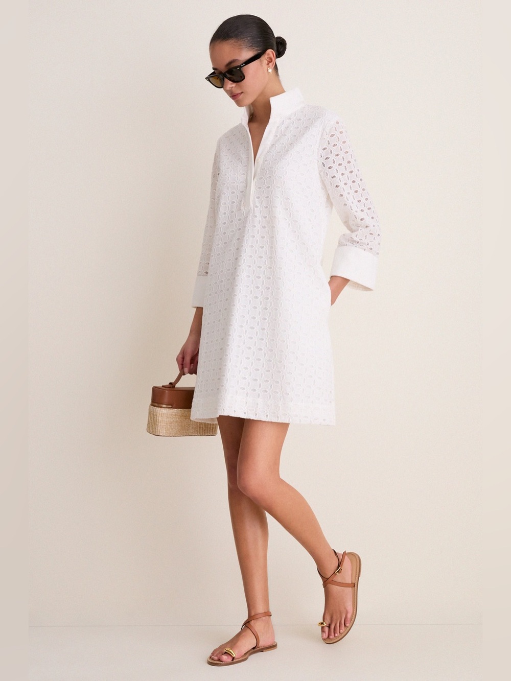 TUCKERNUCK White Eyelet Megan Dress Size XS